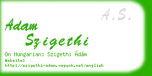 adam szigethi business card